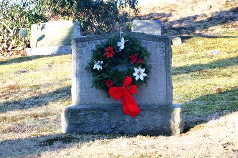 Christmas Wreath on Grave