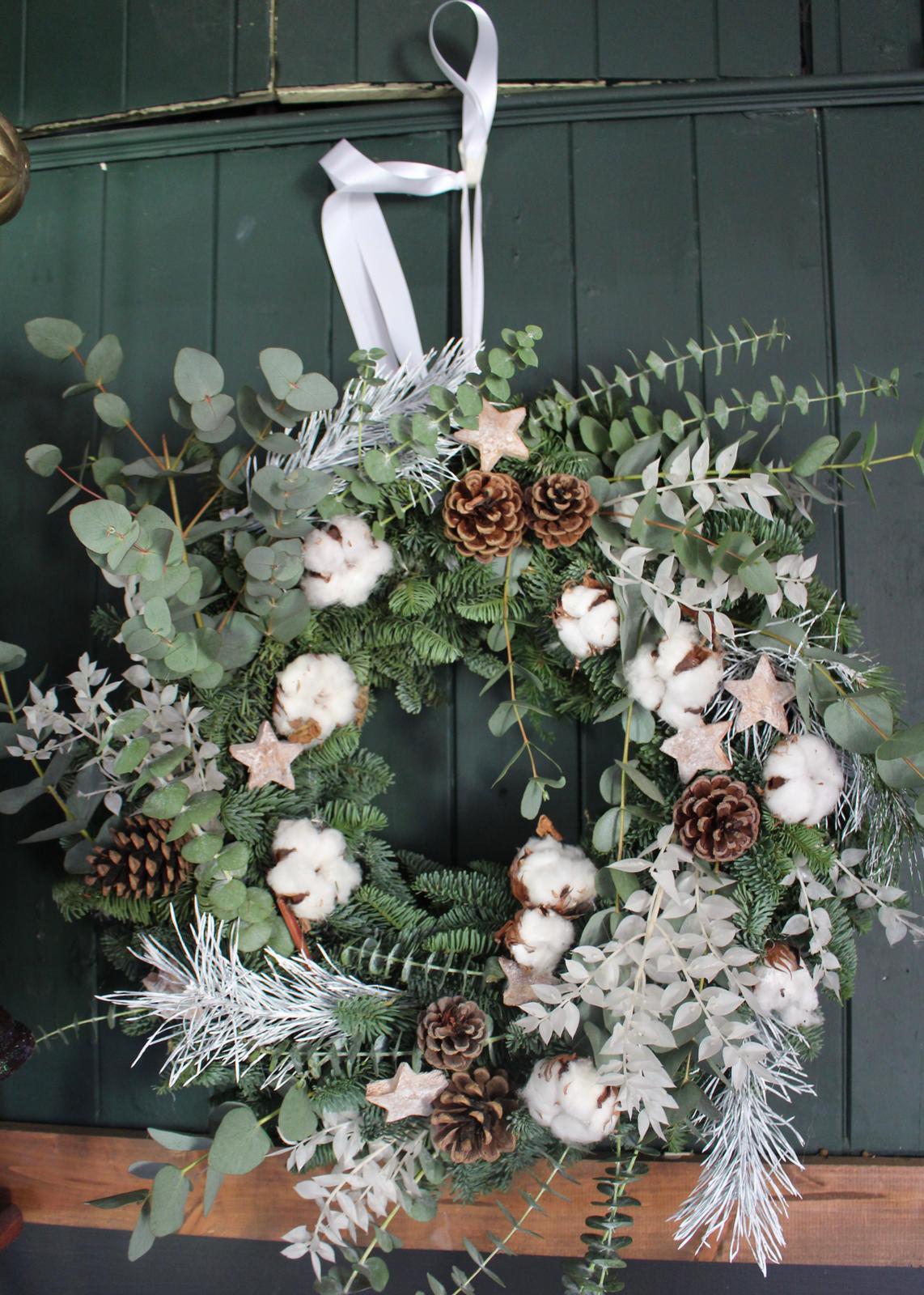 Festive Door Wreath with a Twist