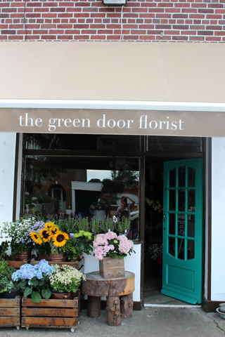 Flower Shop Front Green Door Florist