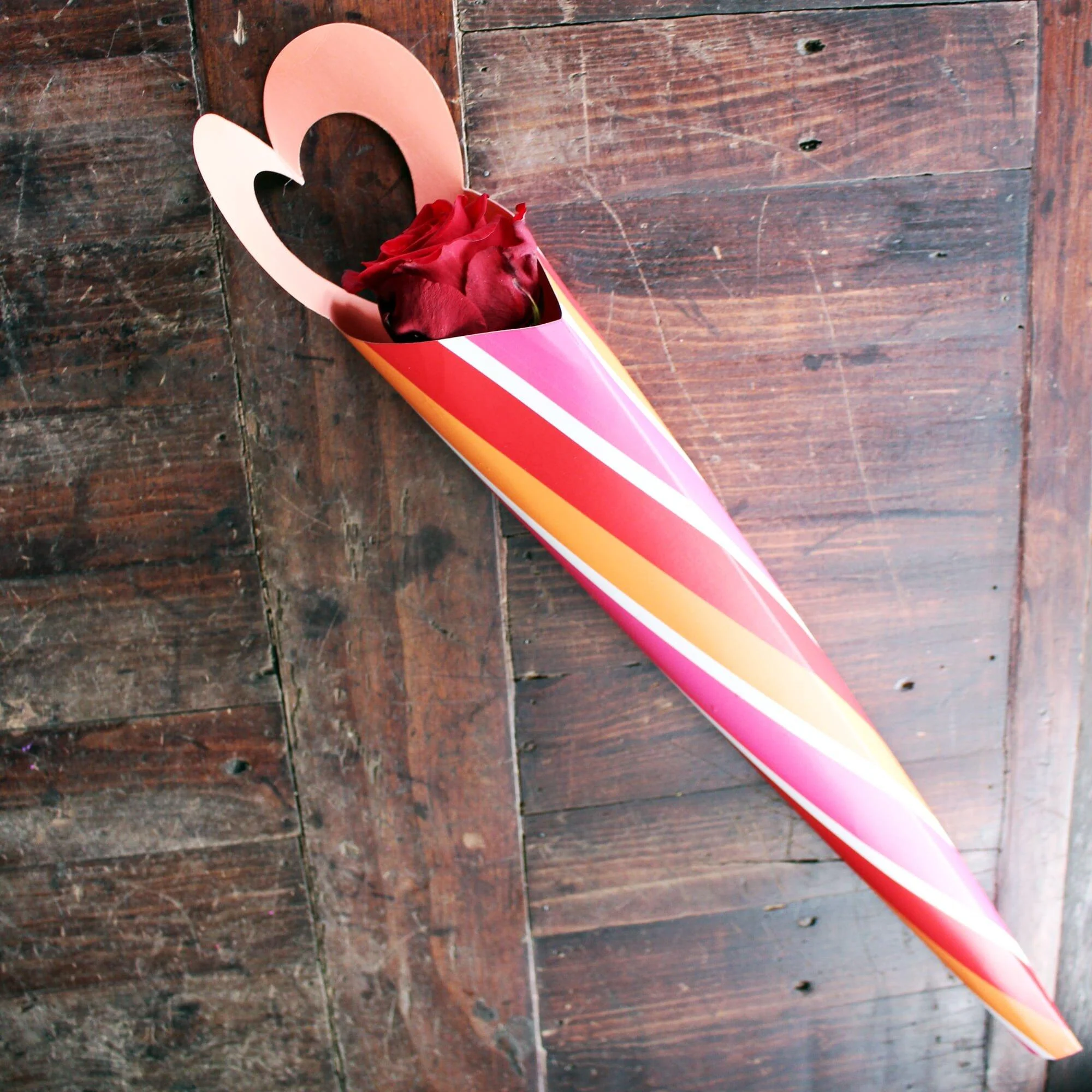 Single Red Rose - Gift Wrapped - Image 5