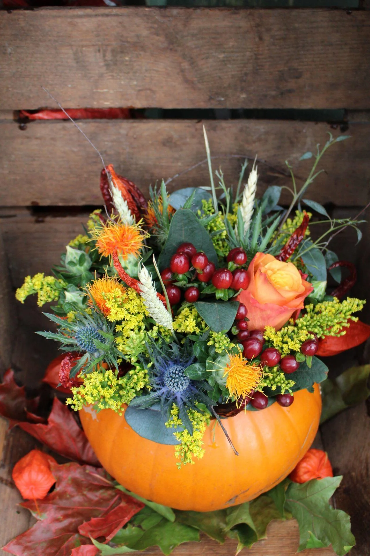 rustic pumpkin flower delivery