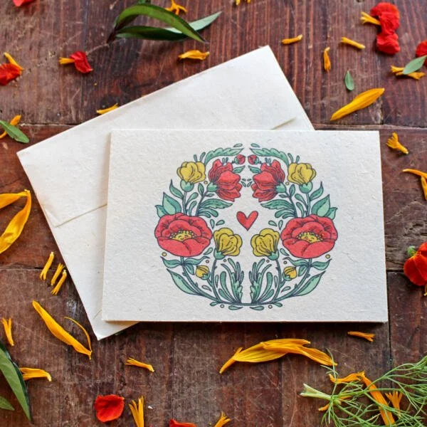 Plantable Art Deco Flower Card